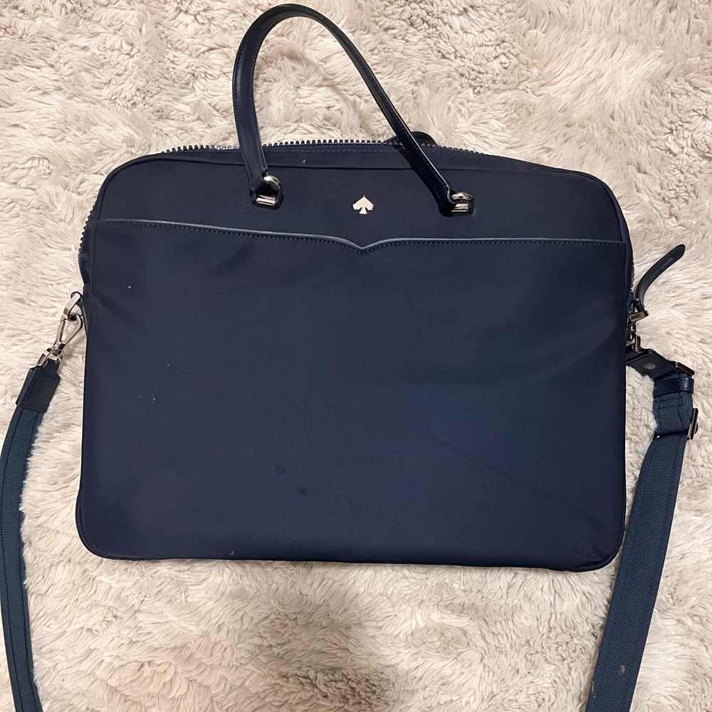 Kate Spade Navy Blue Nylon Laptop Bag